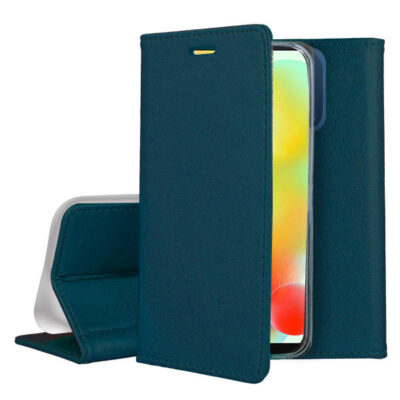 Tamsiai žalias atverčiamas dėklas Xiaomi Redmi 11A su magnetiniu užsegimu