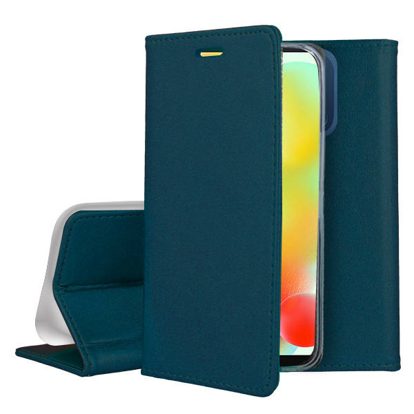 Tamsiai žalias atverčiamas dėklas Xiaomi Redmi 11A Tamsiai žalias atverčiamas dėklas Xiaomi Redmi 11A su magnetiniu užsegimu