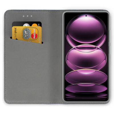 Tamsiai žalias atverčiamas dėklas Xiaomi Redmi Note 12 Pro 5G su kortelių lizdais