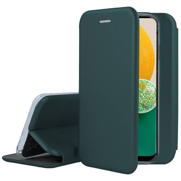 Tamsiai zalias atverciams deklas Samsung Galaxy A135 A13 4G Book Elegance Tamsiai zalia atverciams deklas Samsung Galaxy A135 A13 4G Book Elegance is naturalios odos