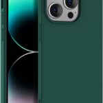 Tamsiai žalias dėklas Apple Iphone 14 Pro Max X-level Dynamic, matinis paviršius ir kameros apsauga