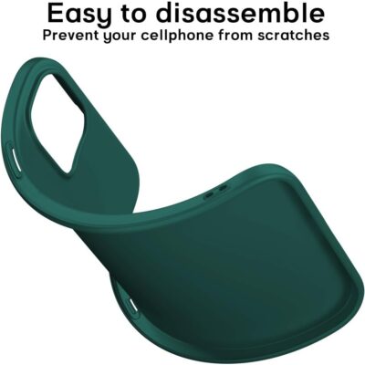 Tamsiai zalias deklas Apple iPhone 15 Plus X-level Guardian, lankstus ir lengvai atidaromas