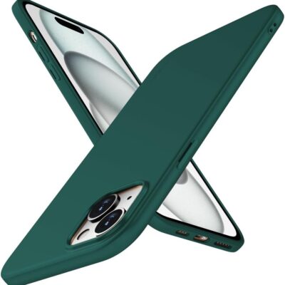 Tamsiai žalias dėklas Apple iPhone 15 Plus X-level Guardian iš dviejų pusių su matomomis kameros ir mygtukų angomis