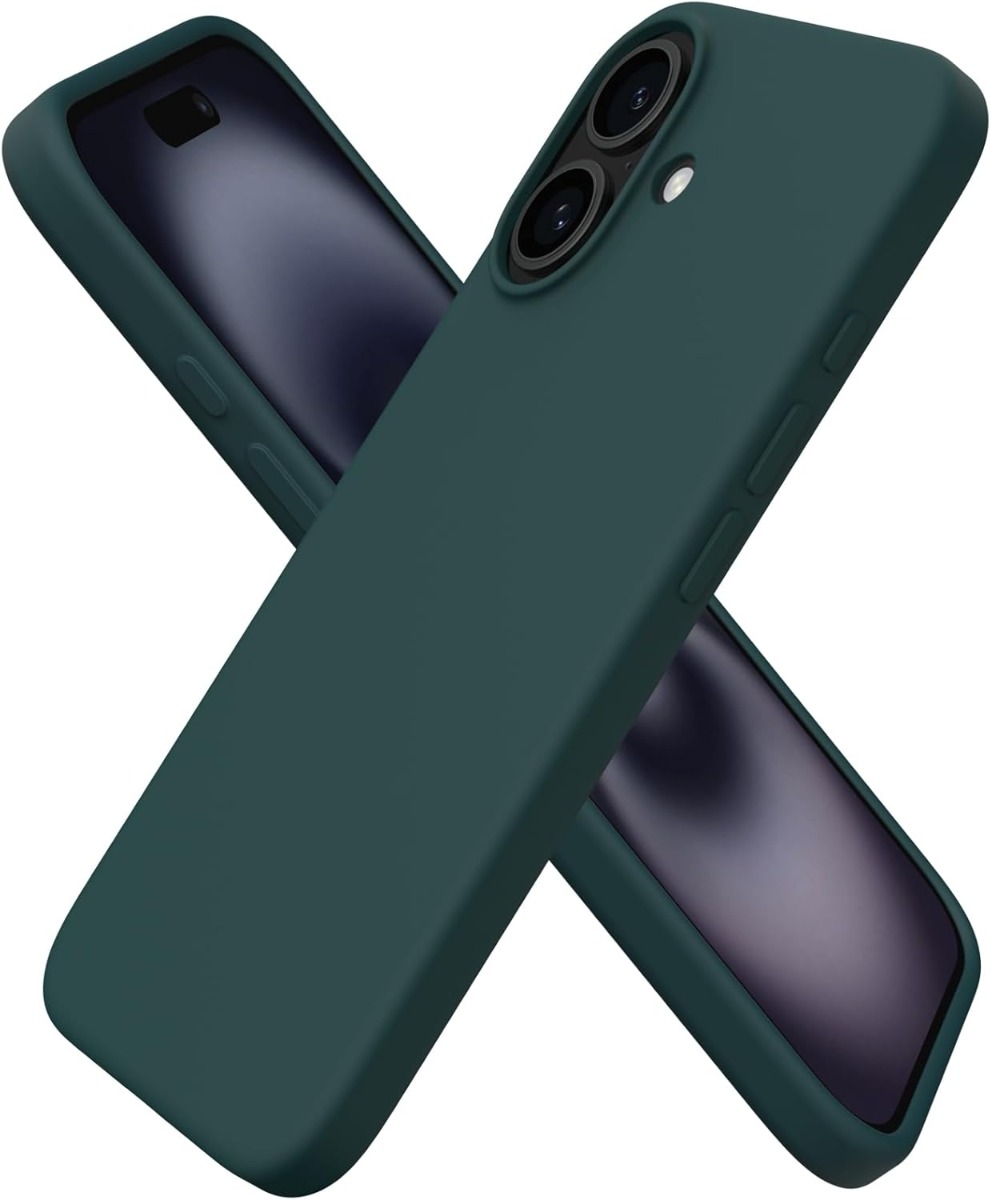 Tamsiai žalias dėklas Apple iPhone 16 Plus X-level Guardian Tamsiai žalias dėklas Apple iPhone 16 Plus X-level Guardian su apsauga kameros ir mygtukų