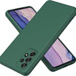 Tamsiai žalias dėklas Samsung A235 A23 4G ir A236 A23 5G telefonams su matiniu paviršiumi