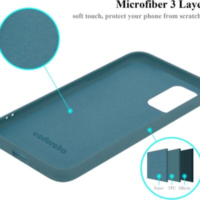 Tamsiai zalias deklas Samsung A336 A33 5G Mercury Silicone su mikropluošto sluoksniu ir matinio pavirsiaus tekstura