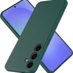 tamsiai zalias deklas samsung a366 a36 5g mercury silicone matinis silikono deklas su atspariu pavirsiumi ir kameru islaidomis