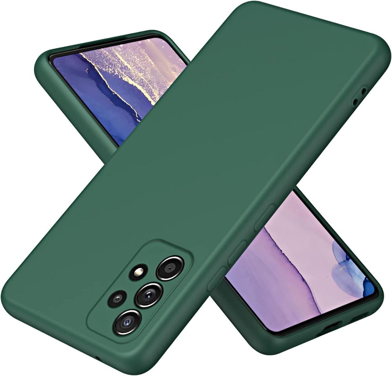 Tamsiai žalias dėklas Samsung Galaxy A135 A13 4G Mercury Silicone Tamsiai žalias dėklas Samsung Galaxy A135 A13 4G Mercury Silicone su keturguba kamera