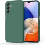 Tamsiai zalias deklas Samsung Galaxy A145 A14 4G A146 A14 5G X-level Dynamic telefonui su kiaurymes kamerai ir panasiais mygtukais
