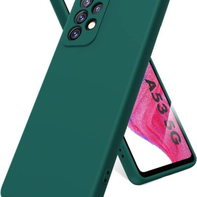 Tamsiai zalias debele Samsung Galaxy A536 A53 5G Mercury Silicone is silikono medziagos