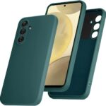 Tamsiai zalias deklas Samsung Galaxy S921 S24 Mercury Silicone apsauga ir dizainas