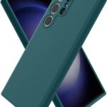 Tamsiai žalias dėklas Samsung Galaxy S938 S25 Ultra X-level Dynamic su kamera ir ekrano apsauga