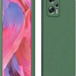 Tamsiai žalias dėklas Xiaomi Poco X4 GT telefonui su matiniu paviršiumi ir plonu profiliu