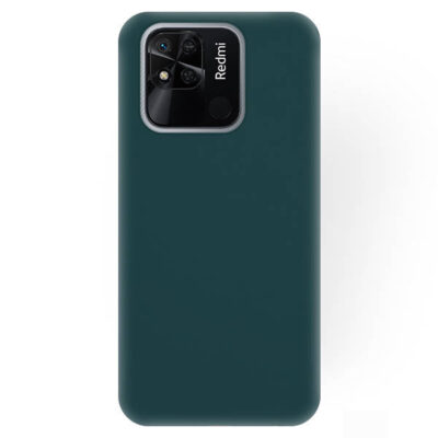 Tamsiai žalias dėklas Xiaomi Redmi 10A Rubber TPU aplink kameros modulį