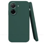 Tamsiai žalias matinis dėklas Xiaomi Redmi A5 Poco C71 telefone su dviem foto objektyvais