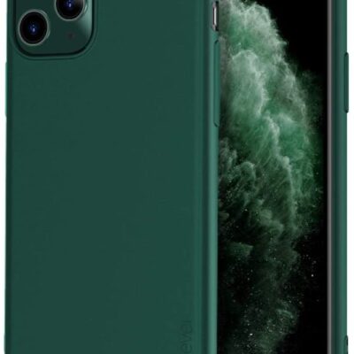 Tamsiai žalios spalvos dėklas Apple iPhone 11 Pro Max X-level Guardian priekyje ir gale