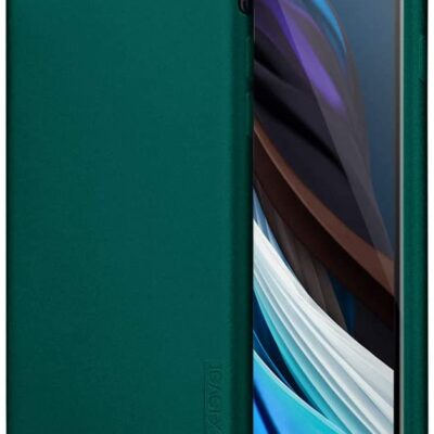 Tamsiai žalios spalvos dėklas Apple iPhone 7 8 SE 2020 X-level Guardian su lygia tekstūra ir kamerai skirtu išpjova