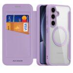 Violetinis atverčiamas dėklas Samsung S936 S25 Plus Dux Ducis Skin X Pro su kortelių laikikliais