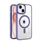 Violetinis dėklas Apple Iphone 15 Plus Premium Mag Cover su permatomu dėklu ir apsauginiais kraštais