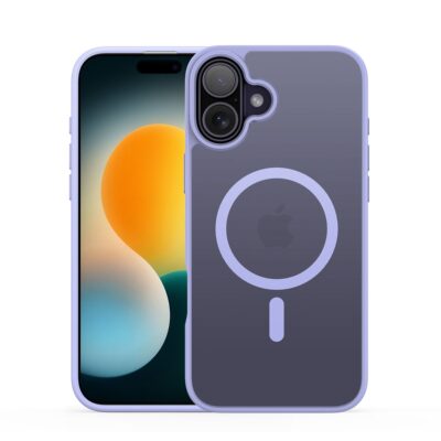 Violetinis dėklas Apple iPhone 17 Dux Ducis Yind su apsauga aplink kameras ir magnetiniu žiedu