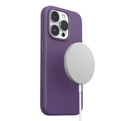 Violetinis dėklas Joyroom JR-BP006 Magnetic telefonui Apple iPhone 15 Pro su magnetiniu įkrovikliu