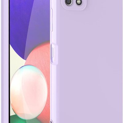Violetinis dėklas Samsung Galaxy A226 A22 5G X-level Dynamic aiškiai matomas iš priekio ir iš nugarėlės