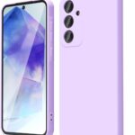 Violetinis dėklas Samsung Galaxy A566 A56 5G X-level Dynamic su matomu telefono ekranu ir kamerų apdaila