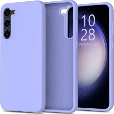 Violetinis dėklas Samsung Galaxy S916 S23 Plus 5G su minkšta vidine tekstūra ir kamera išpjova