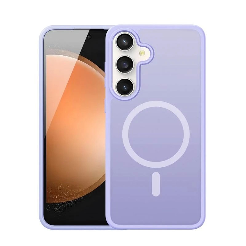 Violetinis dėklas Samsung S731 S25 FE Dux Ducis Yind Violetinis dėklas Samsung S731 S25 FE Dux Ducis Yind telefonui su matiniu paviršiumi ir apsauga kamerai
