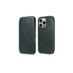 Žalias atverčiamas dėklas Apple iPhone 12 ir 12 Pro HDD Classic Wallet