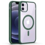 Zalias deklas Apple Iphone 12 Premium Mag Cover su skaidriu back cover ir zalios spalvos apvadais