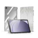 Žalias dėklas Samsung X210 X215 X216 Tab A9 Plus 11.0 su permatomu nugarėle ir tekstūriniu priekiu