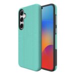 Žalias dėklas telefonui Samsung A556 A55 5G su trikampio rašto paviršiumi