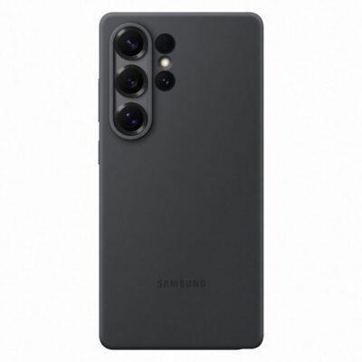 Juodas originalus dėklas Samsung Galaxy S25 Ultra EF-PS938CBE silikoninis permatomas korpusas