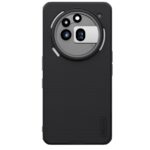 Juodas dėklas Nillkin Super Frosted PRO Magnetic telefonui Nothing Phone 3A Pro su matiniu ir tekstūruotu paviršiumi ir apvalia kamera