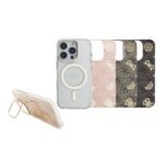 Dėklų rinkinys Guess PC TPU Electroplated Stand Camera Frame MagSafe Case su keičiamais fonais Apple Iphone 16 Pro