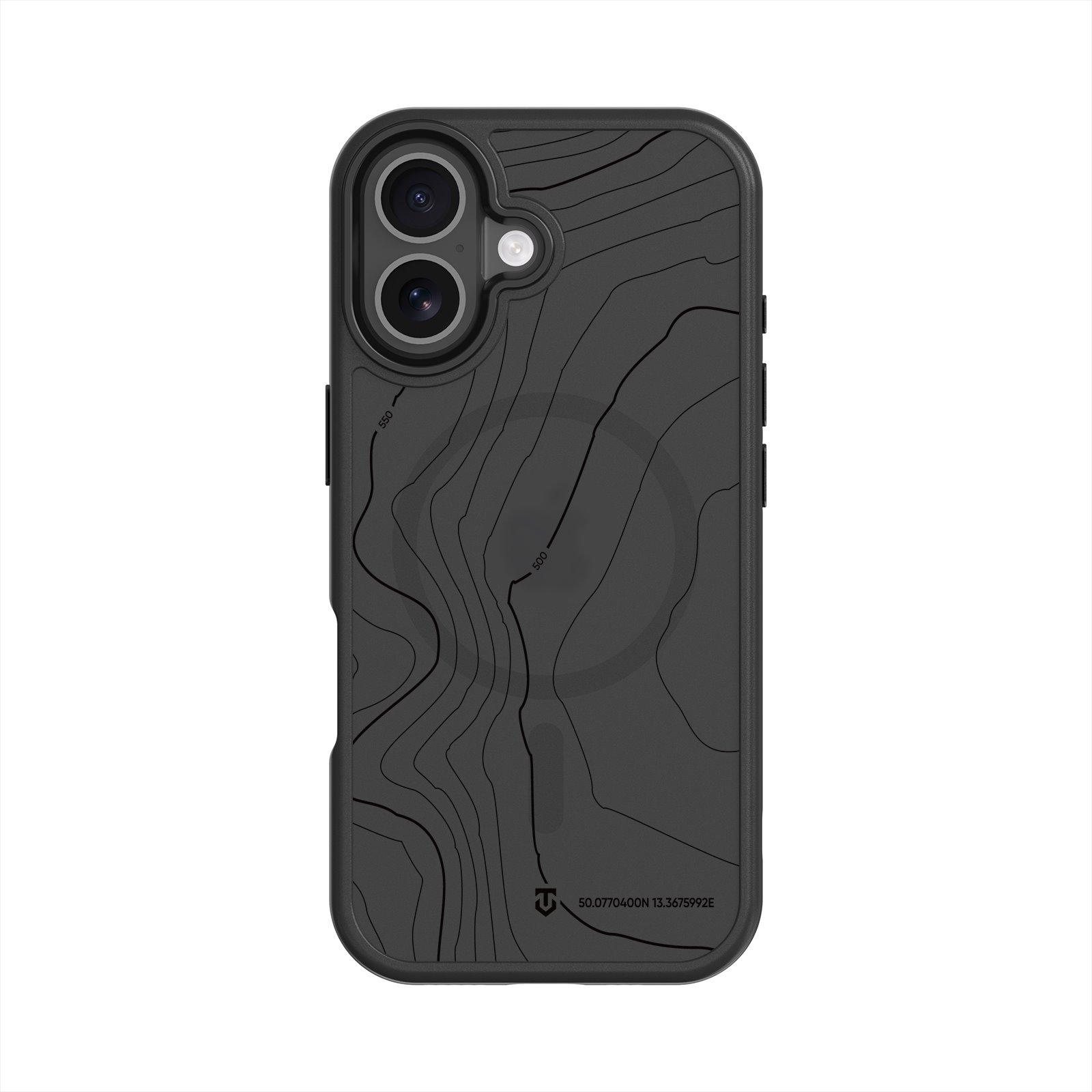 Asphalt dėklas Apple Iphone 17 Tactical MagForce Hyperstealth Sika Asphalt dėklas Apple Iphone 17 Tactical MagForce Hyperstealth Sika juodos spalvos su kontūrinio žemėlapio raštu