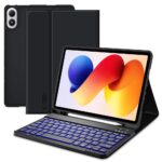 Juodas dėklas Xiaomi Poco Pad M1 Redmi Pad 2 Pro 12.1 Tech-Protect SC Pen+Keyboard su apšviesta klaviatūra