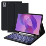 Juodas dėklas Lenovo Idea Tab Plus 12.1 TB-361 su klaviatūra ir pieštuko laikikliu