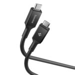 Juodas kabelis SPIGEN EB24012CC ESSENTIAL TYPE-C CABLE 240W 120CM su USB-C jungtimis iš abiejų pusių
