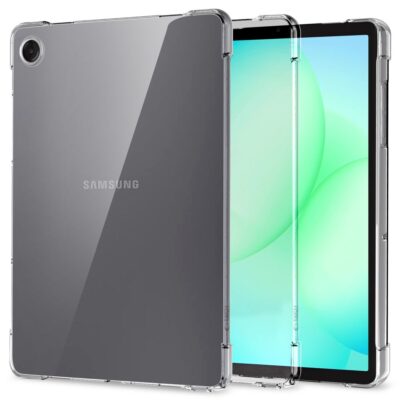 Skaidrus deklas Galaxy Tab A9 Plus Tech-Protect FlexAir su matomu telefonui dedamu dizainu