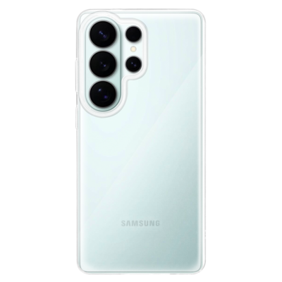 Skaidrus dėklas Tactical TPU telefonui Samsung Galaxy S26 Ultra su matoma kamera ir šviesiai balta telefono nugara