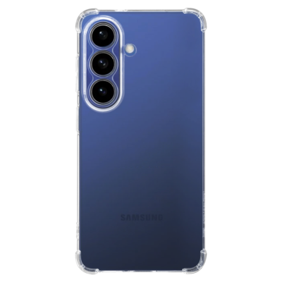 Skaidrus dėklas Tactical TPU Plyo telefonui Samsung Galaxy S26 Plus ant mėlyno telefono