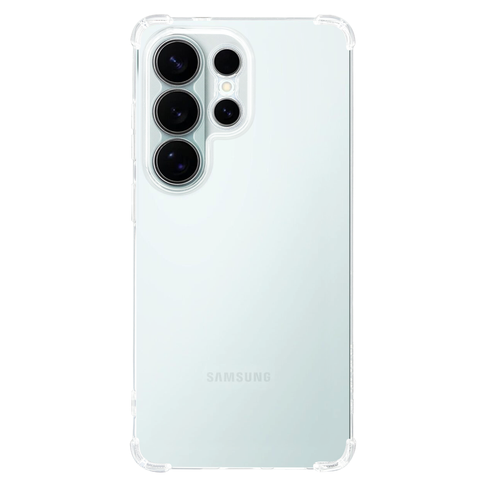 Skaidrus dėklas Tactical TPU Plyo Samsung Galaxy S26 Ultra Skaidrus dėklas Tactical TPU Plyo telefonui Samsung Galaxy S26 Ultra ant balto telefono su keturiais kamerų objektyvais