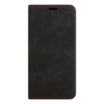 Juodas atverčiamas dėklas Tactical Xproof telefonui Samsung Galaxy S26 Ultra su raudonomis siūlėmis