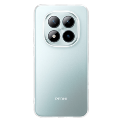 Skaidrus deklas Tactical TPU telefonui Xiaomi Redmi Note 15 Pro ant sviesiai melyno Redmi telefono nugaros