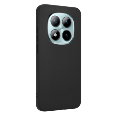 Juodas dėklas Tactical TPU telefonui Xiaomi Redmi Note 15 Pro su matine tekstūra ir apsauga kamerai