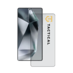 Juodas apsauginis stiklas telefonui Samsung Galaxy S26 Ultra Tactical Glass Shield 5D su tekstu Tactical