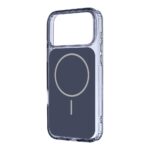 Indigo dėklas Apple iPhone 17 Pro Max skaidrus su mėlynu paviršiumi ir magnetiniu ženklo simboliu