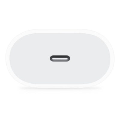 Baltas buitinis pakrovėjas MD3J4ZM Apple USB-C 20W su USB-C jungtimi priekyje